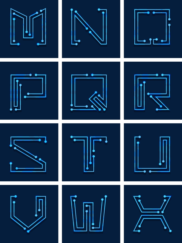 科技造型字母设计