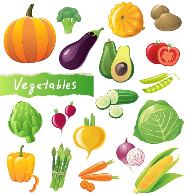 蔬菜图像01矢量素材