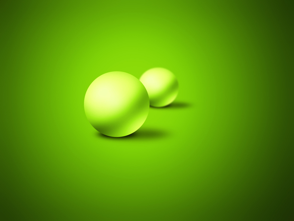 简洁绿色小球图片