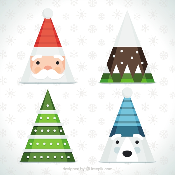 三角形圣诞派对帽