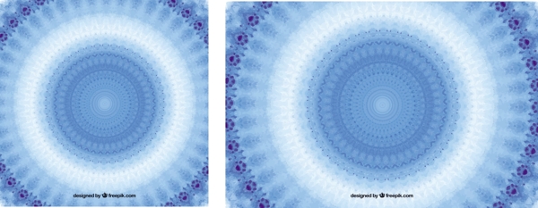 背景装饰性的蓝色曼荼罗