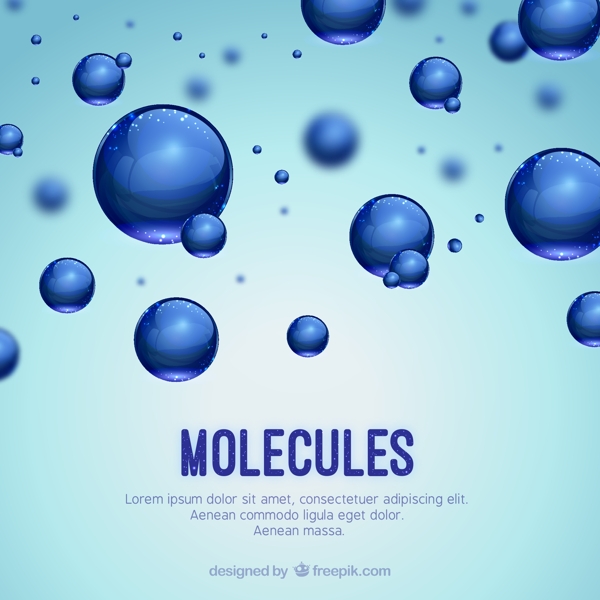 蓝色分子背景科技分子背景图片