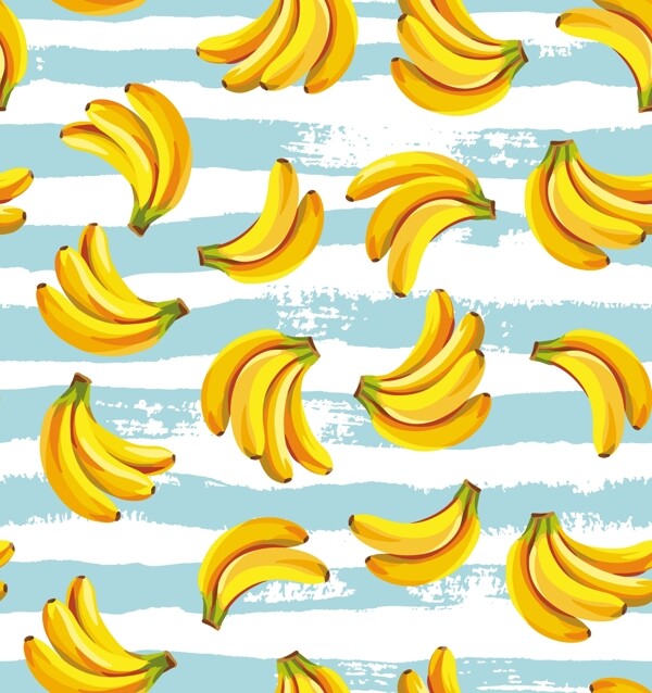 手绘香蕉写实背景图