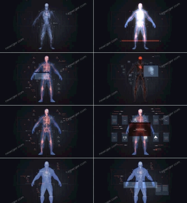 模拟人体扫描的效果
