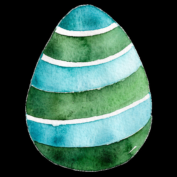 绿蓝彩蛋透明装饰素材
