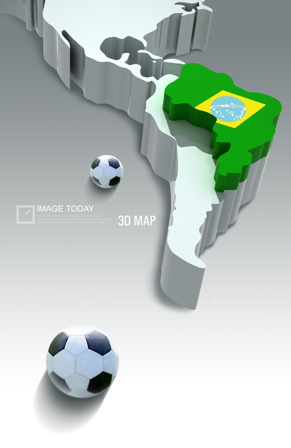 3D巴西地图