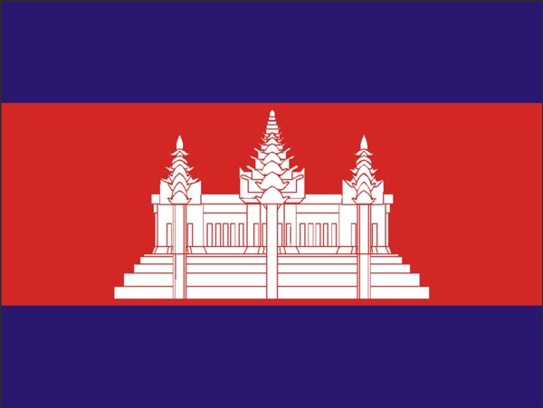 矢量柬埔寨国旗