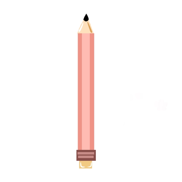 粉色的素描铅笔插画