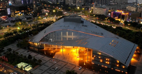 惠州延时航拍文化艺术中心