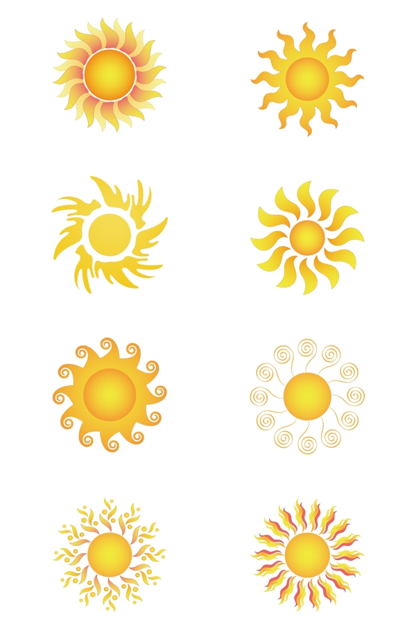 太阳卡通图标