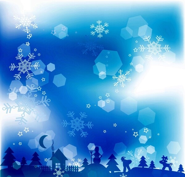 蓝色圣诞背景图片