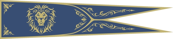 魔兽电影联盟logo矢量旗帜