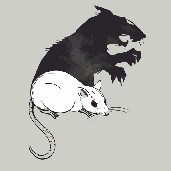 印花矢量图动物老鼠艺术水彩免费素材