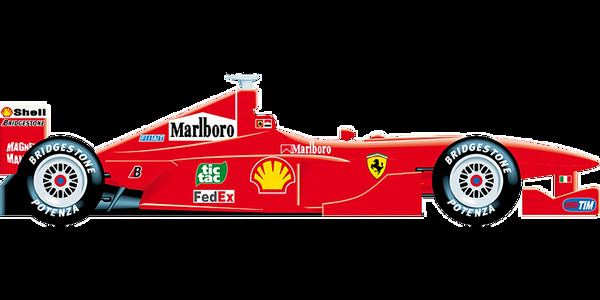 红色侧面f1赛车免抠png透明图层素材