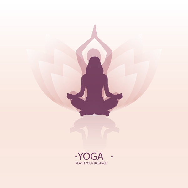 瑜伽标志logo模板