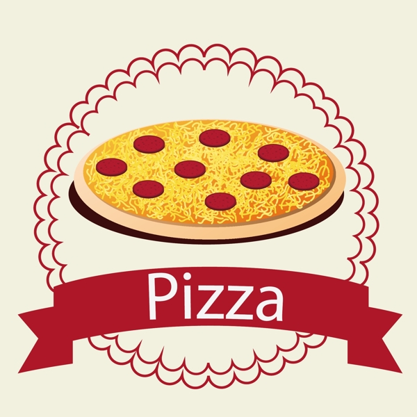 披萨标志设计