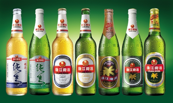 珠江啤酒六酒瓶图片