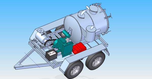 真空机的拖车