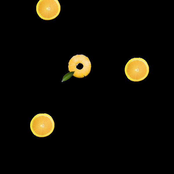 黄色柠檬装饰素材