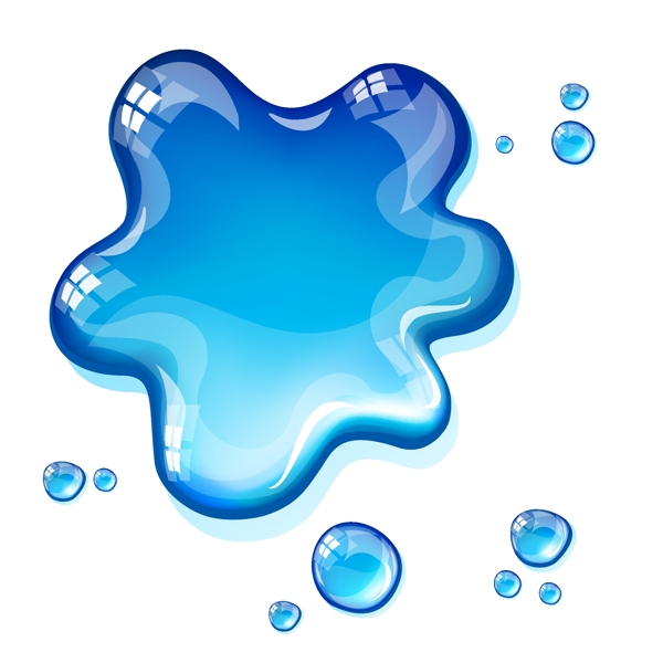 蓝色水珠水滴图片