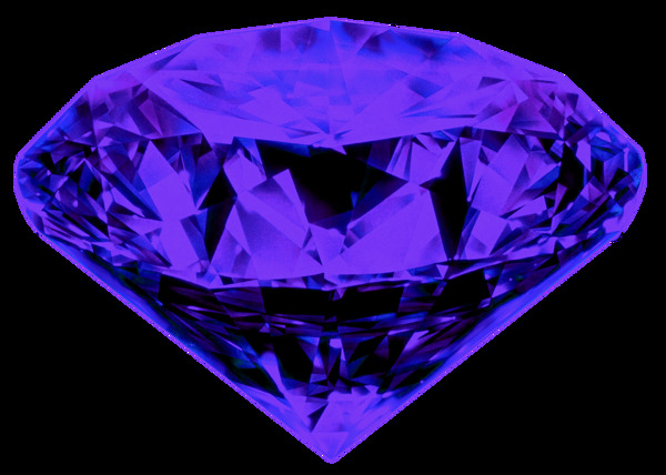 蓝紫色钻石免抠png透明图层素材