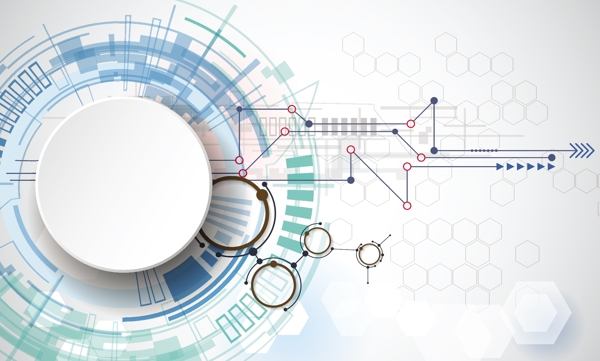 科技图表齿轮背景矢量图