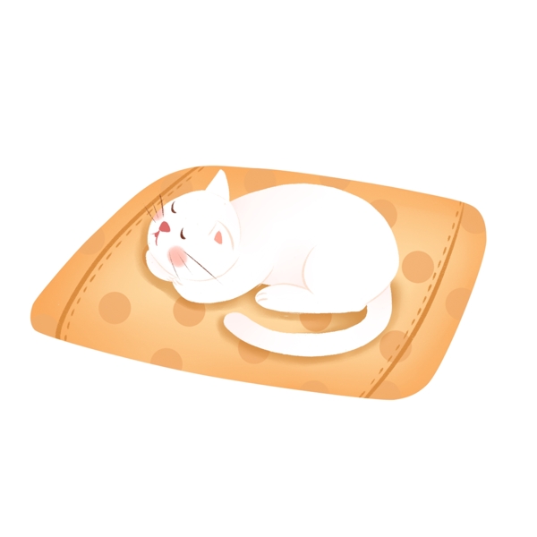 地毯上的猫咪元素设计