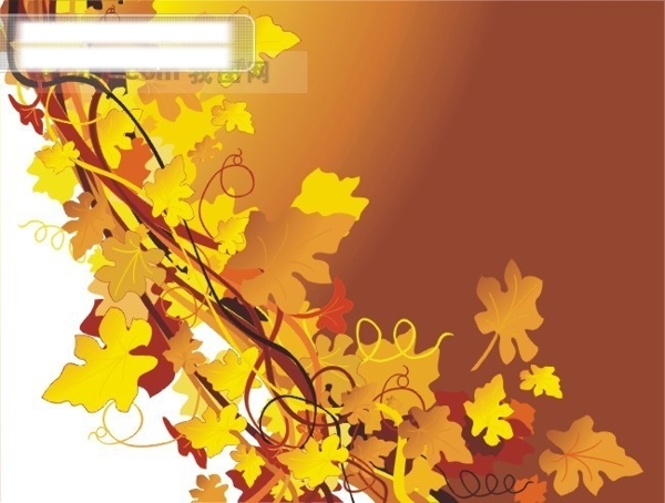 秋天的枫叶背景矢量CDR9