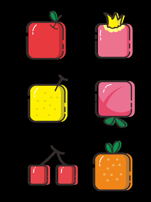 水果矢量图原创商用食物图标