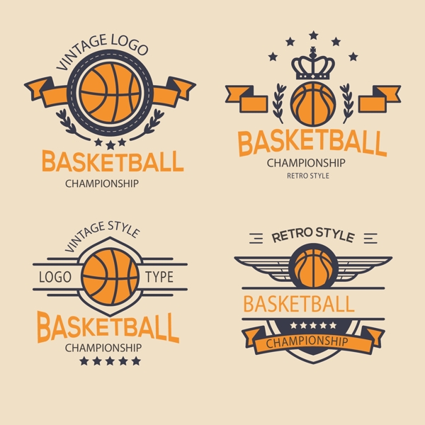 篮球比赛培训俱乐部标志LOGO