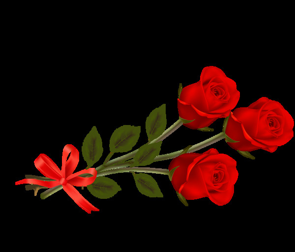 红色玫瑰花朵png元素