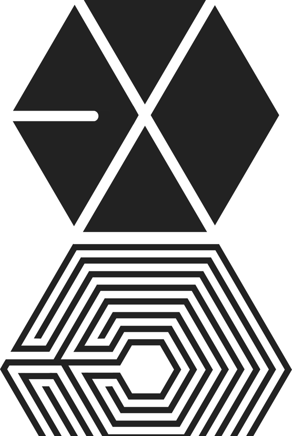 EXO不同时期logo