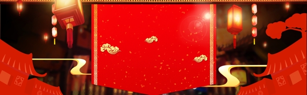 舞狮元旦春节中国年banner背景