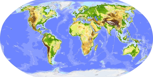 地球地形图图片