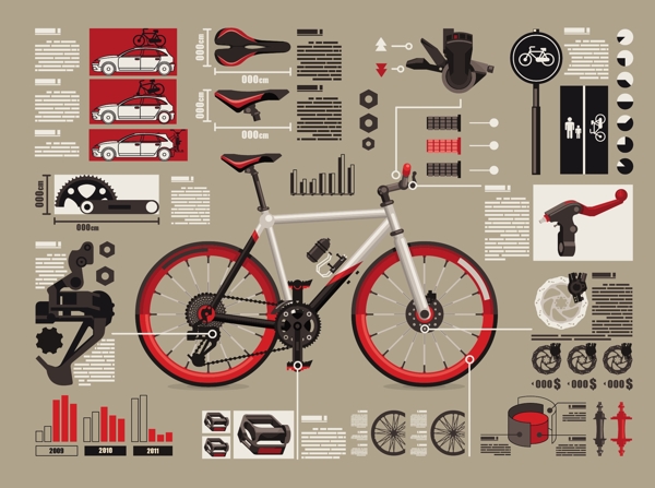 自行车零件结构图图片