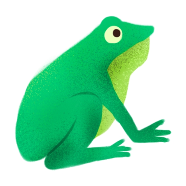 卡通简约绿色青蛙装饰素材