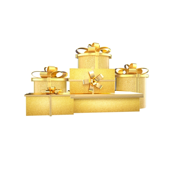 金色节日促销礼盒
