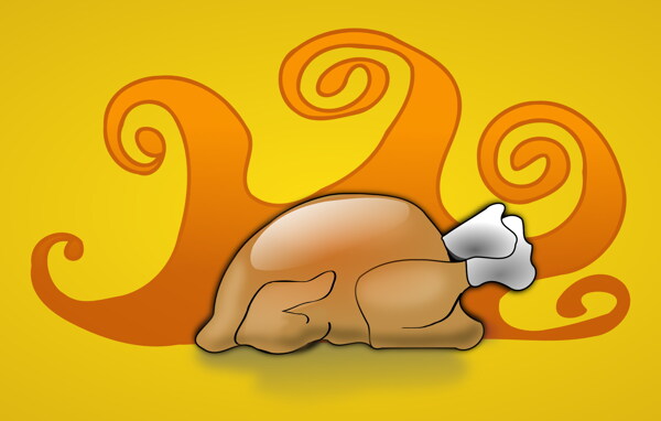 卡通感恩节烤火鸡图片