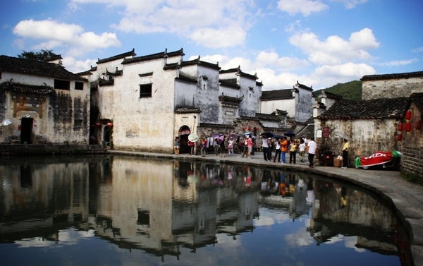 宏村古建筑摄影图片