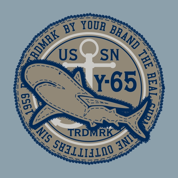 印花矢量图T恤图案图文结合徽章标记动物免费素材
