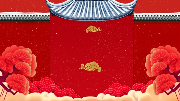 中国风宫殿广告背景