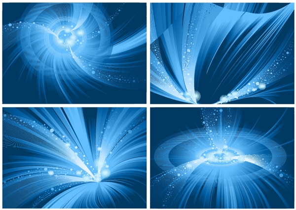 一组很酷的蓝色背景矢量素材