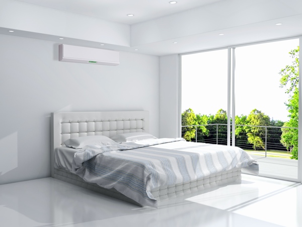 白色简洁卧室设计图片