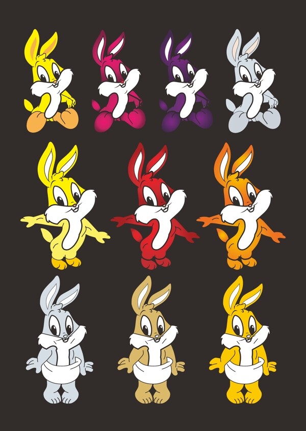 各种造型的兔子图片