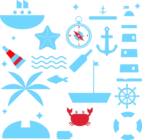 北欧装饰卡通图案船锚游泳圈