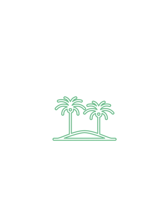 椰子树发光灯管图标