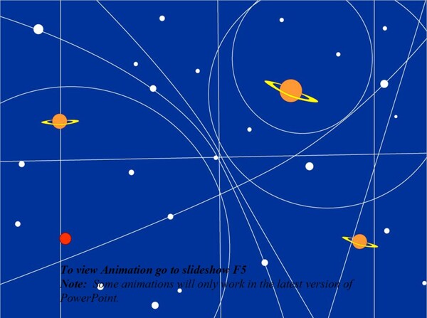 太阳系行星轨道示意图PPT模板