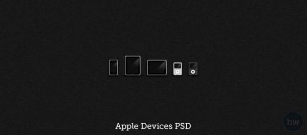 5光泽的最小的苹果设备图标psd