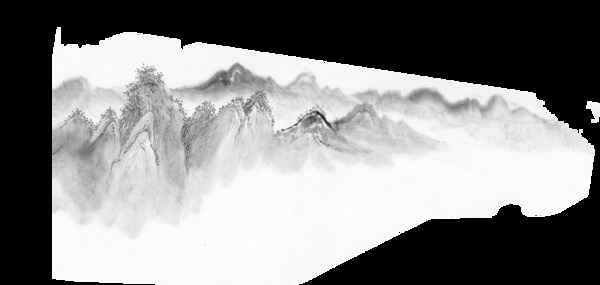 中国风山水水墨画插画背景素材图片