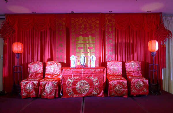 中式婚礼布置图片